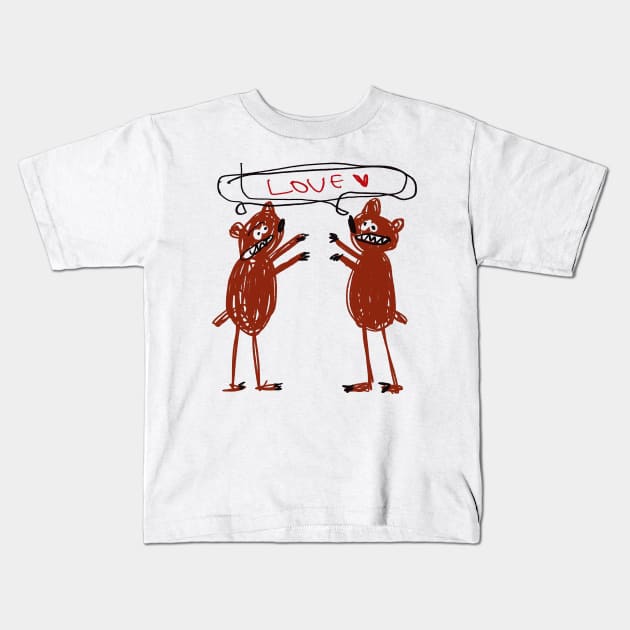 Double Love Kids T-Shirt by cukirmart